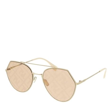 Fendi FF 0194/S 84E/EB Sunglasses in Beige Gold